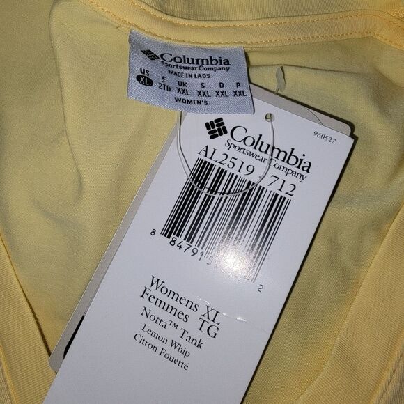 Columbia Nwt Lemon Whip Citron Norta Tank Top Size XL - Picture 5 of 5